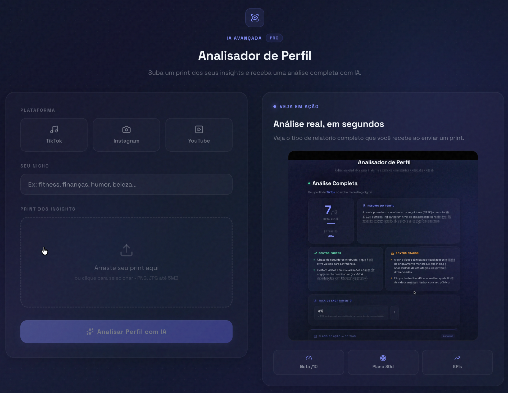Analisador de Perfil com IA