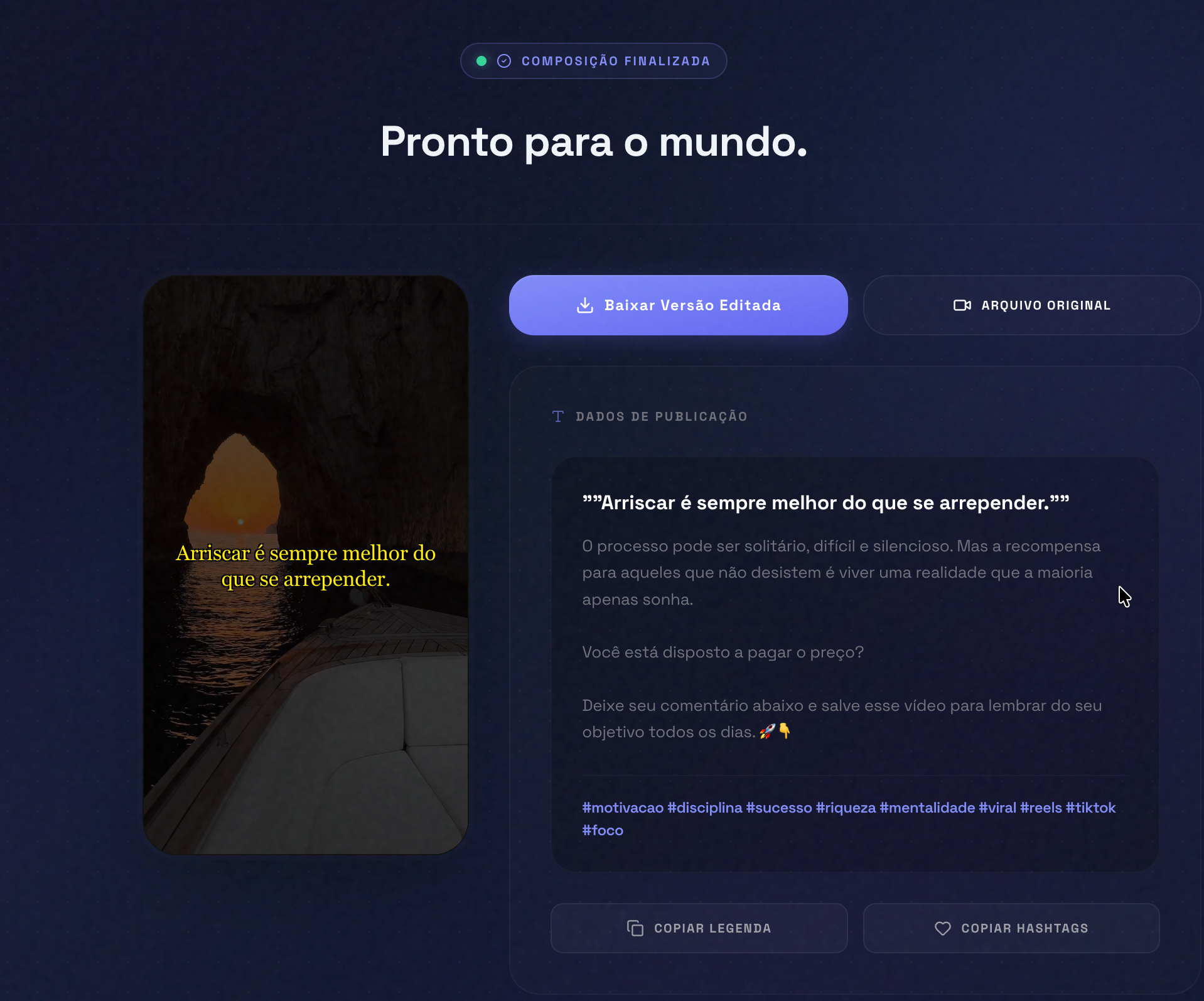 Grade de vídeos virais gerados pela IA